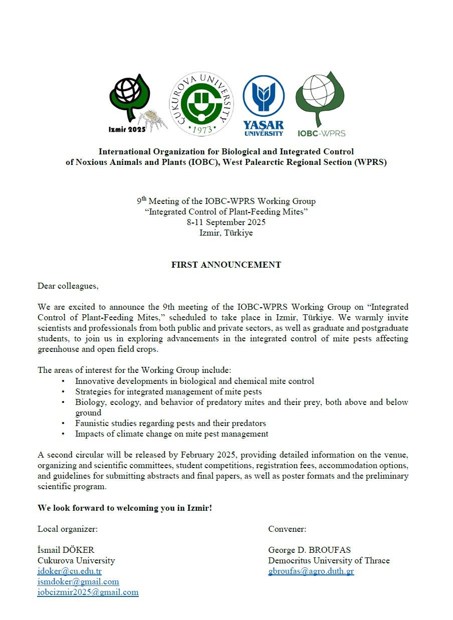 1st Annoucement